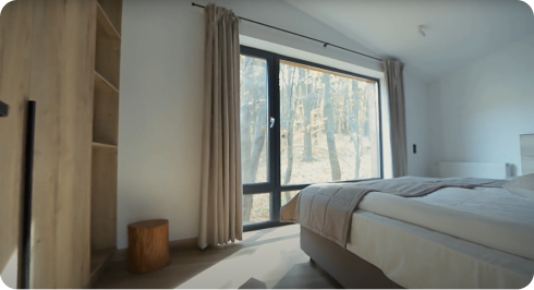 Bedroom with a window